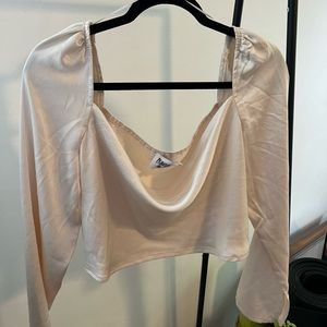 Champagne Longsleeve Cowlneck Top